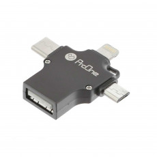 تبدیل USB به lightning-microUSB-Type-C پرووان مدل OTG PCO04