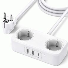 چندراهی برق دو سوکت یوگرین مدل CD28050683