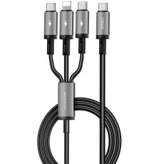 کابل شارژ چند سر Type-C به Type-C و Lightning ویوو مدل WiC060